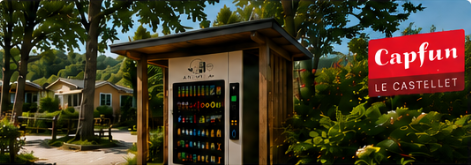 Distributeur Animya au camping Capfun Le Castellet
