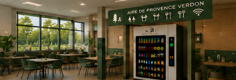 Distributeur Animya sur l’aire de Provence Verdon